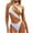 White-13, variant on Lopeceal Womens Halter Swimsuit One Shoulder Thong Triangle Bikini Metallic One-Piece Swimsuit-Bathing Suit