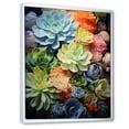 thumbnail image 2 of Designart "Colorful Succulent Fantasy" Succulent Floater Framed Canvas Art Print, 2 of 5