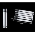 thumbnail image 5 of 150 PCS Fan-shaped Nail Art Tips Sticks Display Polish Board Display Practice Sticks Tool with Metal Split Ring Holder, White, 5 of 5