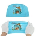 thumbnail image 5 of Unique Bargains 1 Pc Knitted PU Cartoon Crocodile Swim Cap Lake Blue, 5 of 6