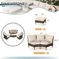 thumbnail image 6 of Sophia & William 8 Piece Outdoor Wicker Patio Conversation Sofa Set Outdoor Sectionals, 6 of 6