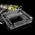 thumbnail image 5 of Ashtray , Large Glass Ashtray for cigarette cigar , Clear Crystal Ash trays Outdoor Glass Spuare Ashtrays (7x7inch)_, 5 of 5