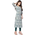 thumbnail image 3 of Rajnandini Women's Pure Cambric Cotton Jaipuri Printed Kurti (JOPLVL109-L_White & Grey_L), 3 of 4