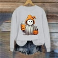 thumbnail image 4 of Womens Halloween Sweatshirts 2025 New Custom Printed Shirts Crewneck Long Sleeve Sweaters Fall Casual Blouses Loose Sweatshirt Pullover Top Halloween Costumes, 4 of 4
