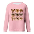 thumbnail image 4 of QATAINLAV Chandail en Molleton Cancer du Sein pour Femmes Manches Longues Tendance Imprimé Ruban Rose Col Rond Automne 2025 Hauts Éclair Rose P, 4 of 5