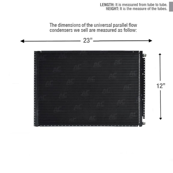 New ClimaParts CNFP1223 Car A/C Condenser Parallel Flow 12 x 23 O-Ring #6 & #8 Ports
