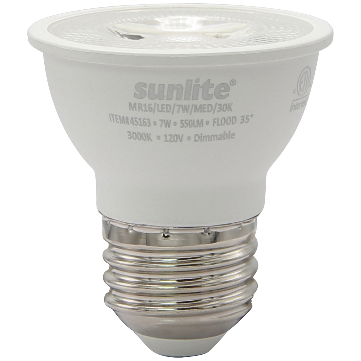 Diodesy- Pack of 6 MR16/LED/7W/MED/D/30K/6PK MR16 LED Short Neck Light Bulb, 7 Watt (60W Halogen EQ), 3000K Soft White, E26 Dimmable, Spotlights for Outdoor Landscape, Tracking Lights, Recessed, ETL