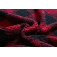 thumbnail image 4 of ELLE Home Red, Black Plaid Flannel Throw, 70" x 50", 4 of 6