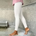 thumbnail image 6 of Women's Solid Ribbed High Waisted Leggings Stretchy Soft Yoga Pants Tummy Control Workout Tights Casual Skinny Gym Running Trousers White, 6 of 8