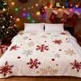 thumbnail image 5 of Merry Christmas Throw Blanket, Super Soft Snowflake Flannel Throw Cover for Bed Sofa, Lightweight Festival Holiday Throw Blankets, 51.2" X 59", 5 of 6