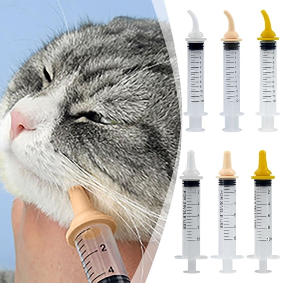 12ml Elbow Pet Feeder Scale Marked Plastic Liquid Feeding Tool for Cat Daily Water Feeding Liquid Food Home & Travel Use