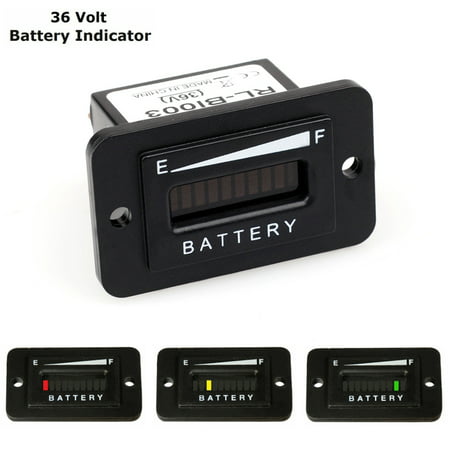 36V LED Battery Indicator Meter Gauge for EZGO Club Car Yamaha Golf Cart RV Boat, (Best Car Battery For Winter)