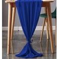 thumbnail image 4 of MDS Pack of 12 Wedding 27 x 170 inch Chiffon Table Runner for Wedding Decoration 14ft Runners - Royal Blue, 4 of 4