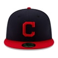 thumbnail image 3 of Gorra New Era 59Fifty Auténtica Cleveland Indians Navy MLB, 3 of 7