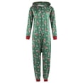 thumbnail image 3 of Morttic Matching Family Christmas Pajamas Set Hoodie Pajamas Reindeer Jumpsuit Romper Holiday Pjs One Piece Hooded Sleepwear For Adult Kids Infant Baby, 3 of 6