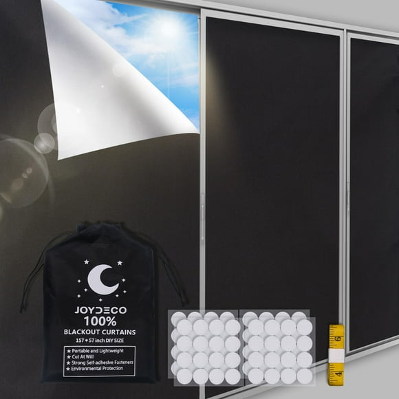 Cortina Blackout Joydeco 400x145 cm 100% Opaca Portátil