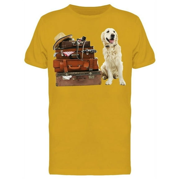 Retriever Travel Suitcase T-Shirt Men -Image by Shutterstock, Male 3X-Large