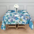 thumbnail image 3 of Pioneer Flower Floral Print Pattern Square Tablecloth,Waterproof Square Table Cover,Wipeable Spillproof Washable Table Cover for Home Kitchen Party Decor 42"X42"(107x107cm), 3 of 6