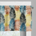 thumbnail image 3 of Ambesonne Tropical Valance Pack of 2, Doodle Jungle Palm Leaves, 54"X18", Multicolor, 3 of 5