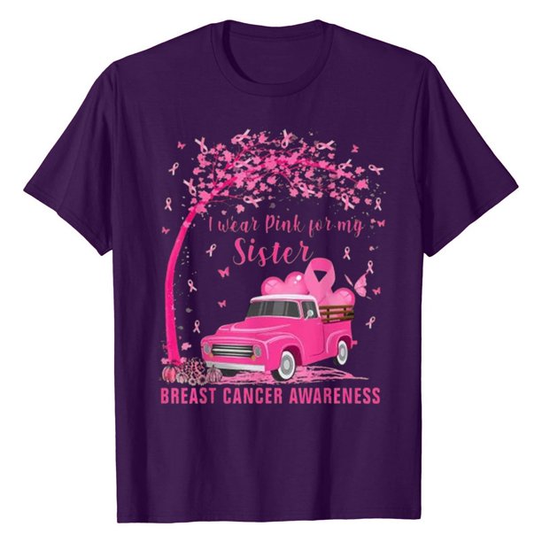 Tops de trabajo para mujer Blusa de manga corta Camiseta con estampado de letras de concienciación sobre los senos Tops en octubre Pompotops hfajkhk142127