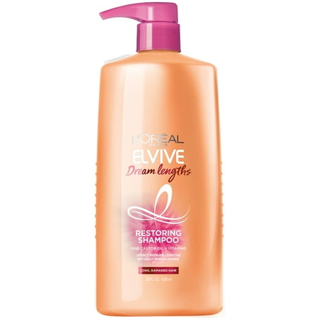 L'Oreal Paris Elvive Dream Lengths Restoring Shampoo for Long, Damaged Hair, 28 fl. oz.