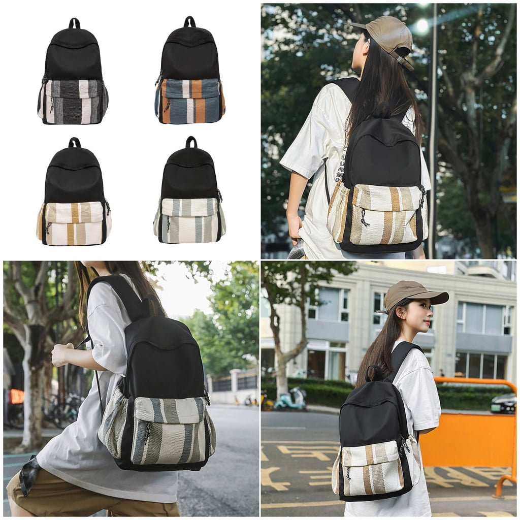 Yokua Chic School Bag For Teens Nylon Fabric Ergonomic Compartments