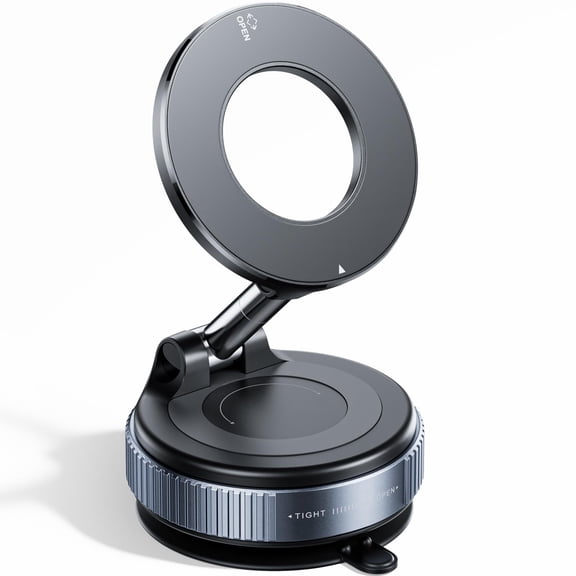 2026 Upgraded Vacuum Magnetic Car Phone Holder 360° Reinforced 96LBS Ultra Suction Cup Phone Mount for MagSafe Cell Phone Holders for Your Car/Gym/Mirror Mount for iPhone & Android
