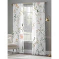 thumbnail image 4 of Watercolor Wildflowers Sheer Curtains 84 Inch Length 2 Panels Set, Spring Botanical Branches Floral Voile Window Treatment Rod Pocket Curtains Sheers Drapes for Bedroom/Living Room/Kitchen 52"x84"x2, 4 of 7