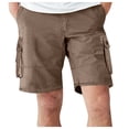 thumbnail image 6 of HCNTES Men's Cargo Classic Short Elastic Waist Summer Beach Lightweight Board with Pockets(Z02-Coffee,M-30), 6 of 6