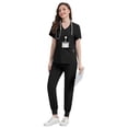 thumbnail image 5 of Niaahinn Women's Scrubs Set - V-Neck Top & Drawstring Jogger Scrub Pant for Nursing Uniforms, 9 colors, 5 of 8