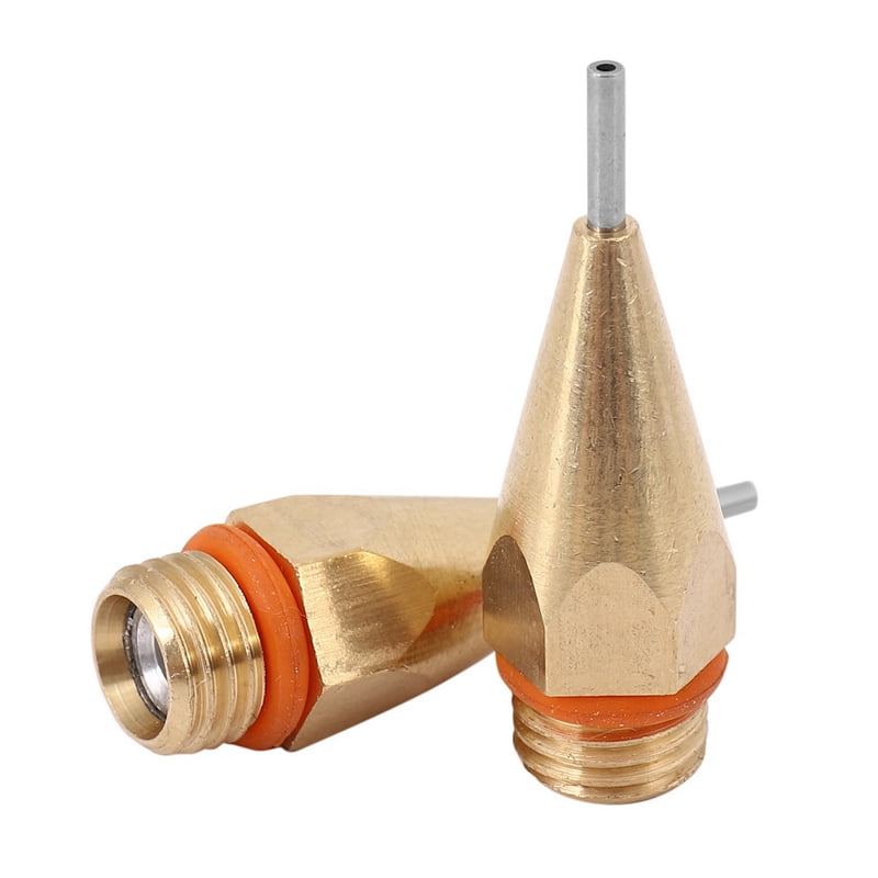 20Pcs 1Mm Aperture Diameter Hot Melt Glue Nozzle 1.0X40Mm Copper Nozzle with Nozzle Wrench Interchangeable Nozzle Parts