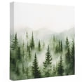 thumbnail image 2 of Ships Next Day Canvas Wall Art 8"x8",Green Mist Forest Wood Framed Canvas Print Painting,Foggy Mountain Tree Nature Landscape Ready to Hang Small Picture Wall Decor for Home Bathroom Nursery Kitchen, 2 of 9