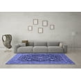 thumbnail image 3 of Ahgly Company Machine Washable Indoor Rectangle Medallion Blue Traditional Area Rugs, 2' x 3', 3 of 4