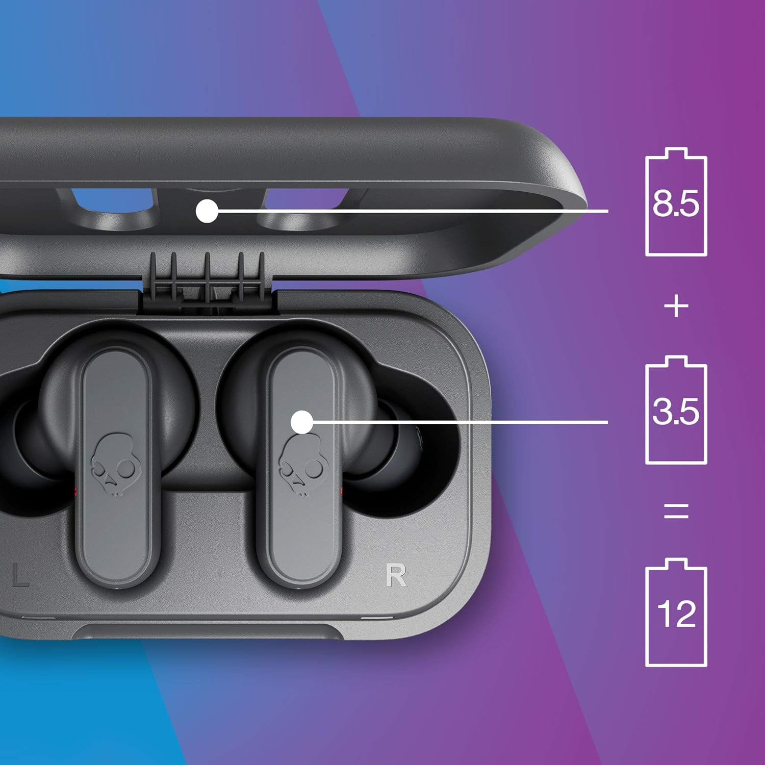 Skullcandy Dime XT True Wireless Earbuds, Bluetooth 5.0, 12+ Hours Battery, IPX4, Premium Sound