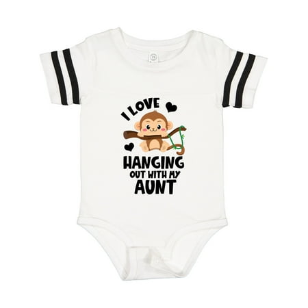 

Inktastic Monkey I Love Hanging out with My Aunt Gift Baby Boy or Baby Girl Bodysuit