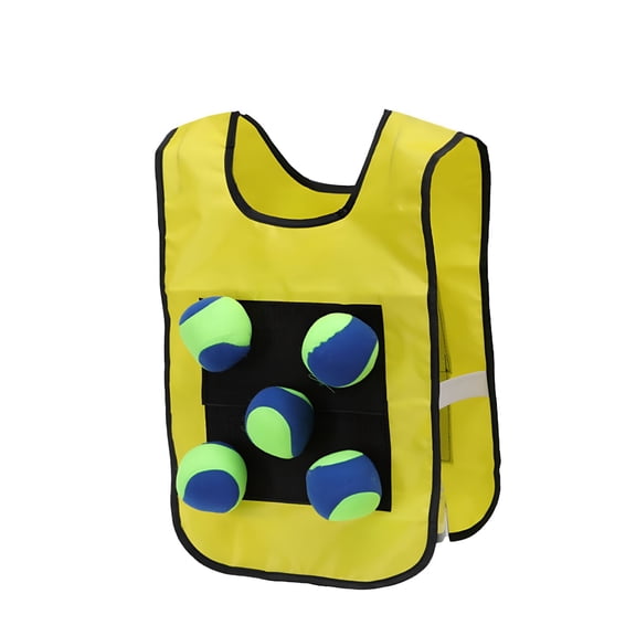 BESTSKY Stick Ball Vest Dodgeball Game with 5 Soft Balls Parent-Child Interactive Throwing Ball Toy Kids Boys Girls Playground Indoor Outdoor Activity Game