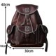 thumbnail image 3 of Genuine Leather Drawstring Backpack Vintage Men's Backpack Schoolbag, 3 of 5