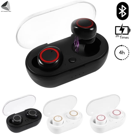 UPC: 0810041341075 | Sixtyshades Wireless Earbuds Bluetooth 5.0 Headphone TWS True Stereo Headset with Charging Box (White + Gold）
