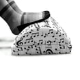 thumbnail image 5 of Music Foot Rest, Abstract Style Professional Pattern Notes and Clef Sheet Play Writing Print, Non-Slip Backing Adjustable Ergonomic Memory Foam Leg Support for Office, Black White, by Ambesonne, 5 of 5