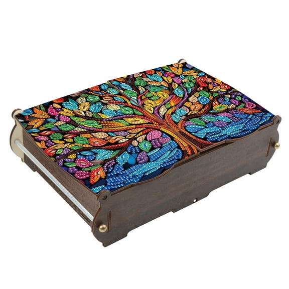 Diamond painting kit storage box, tree DIY multifunctional handmade storage box for home holiday gifts