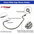 thumbnail image 3 of 110Pcs Soft Bait Fishing Hooks EWG Offset Strong Texas Rig Bass Worm Fish Hooks Saltwater Freshwater, 3 of 7