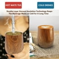 thumbnail image 6 of 8 Oz Yerba Mate Cup, Tea Cup Set Include Stainless Steel Modern Mate Cup, 2 Bombilla Mate Straws, Cleaning Brush and BPA Free Lid, Double-Walled and Hot & Cold Drink, for Mate Tea, Coffe(Brown), 6 of 7