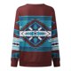 thumbnail image 5 of Puntoco Moda Mujer O-cuello Camiseta de manga larga Otoño Impresión Blusa suelta tops Sudadera Puntoco Puntoco-3716, 5 of 7