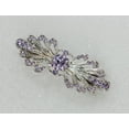 thumbnail image 3 of Faship Gorgeous Violet Rhinestone Crystal Small Floral Hair Barrette Clip, 3 of 4