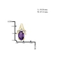 thumbnail image 2 of JewelersClub 0.80 CTW Amethyst Stud Earrings – 14K Gold Plated Silver | Hypoallergenic Studs for Women - Oval Cut Set with Push Backs, 2 of 3