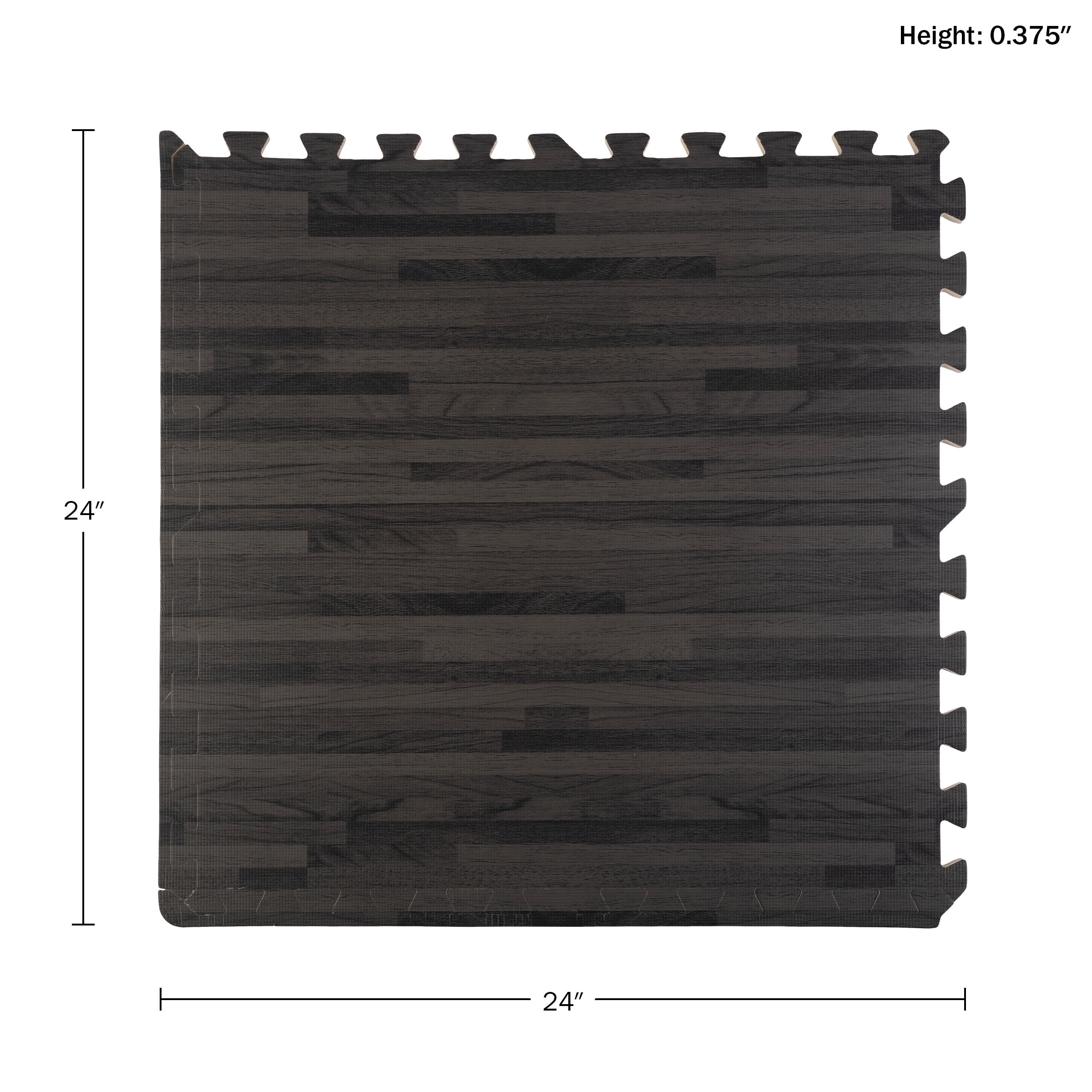 Stalwart Eva 24.00 sqf Interlocking Wood Grain Foam Floor Tiles, 6-Tiles