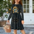 thumbnail image 2 of DISNIMO Long Sleeve Sunflower Dress for Girls 9-10 Years Old Kids Butterfly Dress Long Sleeve Girls Dresses Casual Midi Dress Girls Kids Dress Fall Swing Dress Girls Collared Dresses for Kids, 2 of 7