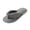 Gray, variant on Women Fuzzy Flip Flop Slippers, Soft Plush Open Toe House Slippers, Warm Cozy Indoor Outdoor Comfort Slide Sandals