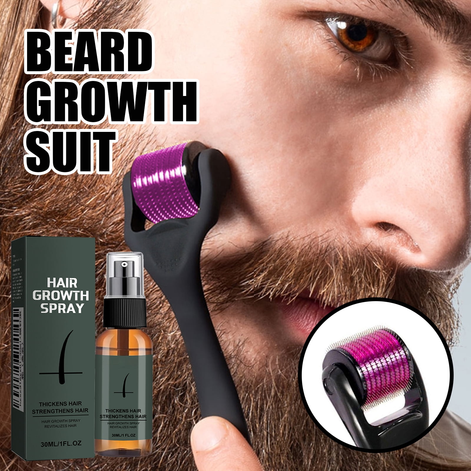 Alvantor Beard Growth Kit, Beard Oil Beard Care for Men, 1fl.oz