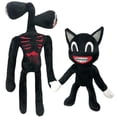 thumbnail image 1 of Muñeca de gato negro con cabeza de sirena para niños y niñas, juego de 2 (cabeza de sirena negra + gato negro), 1 of 5